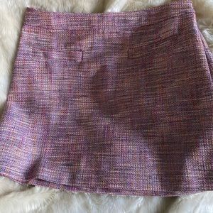 NWT Pink tweed mini skirt